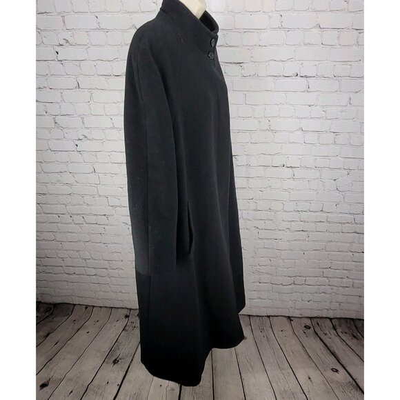 Preston & York Black Buttoned Lined Pockets Over Coat Size 1XW - Picture 13 of 13